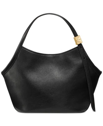 Kate Spade Deco Tulip Small Leather Tote Bag In Black