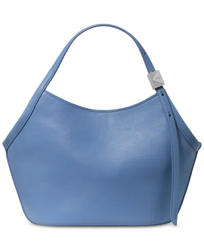 Kate Spade Deco Tulip Small Leather Tote Bag In Blue
