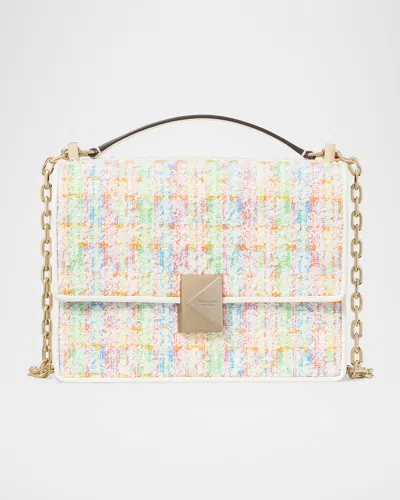 Kate Spade Deco Tweed Chain Shoulder Bag In Multi