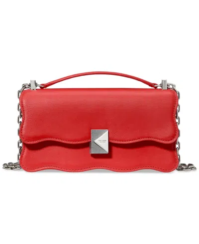Kate Spade Deco Wavy Small Shoulder Crossbody Handbag In Red