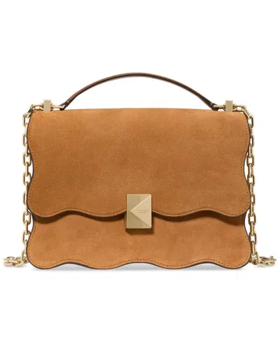 Kate Spade Deco Wavy Small Shoulder Handbag In Brown