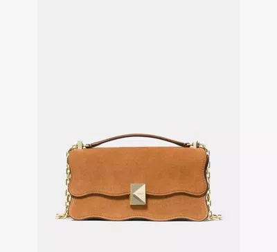 Kate Spade Deco Wavy Suede Mini Crossbody Bag In Brown