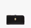 Kate Spade New York Deco Pebbled Leather Zip Wallet In Black