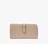 Kate Spade Deco Zip Slim Wallet In Timeless Taupe