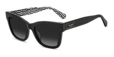 Kate Spade Dee 2/g/s Vestibilità Orientale 807/9o Occhiali Da Sole Neri Per Donna In Black