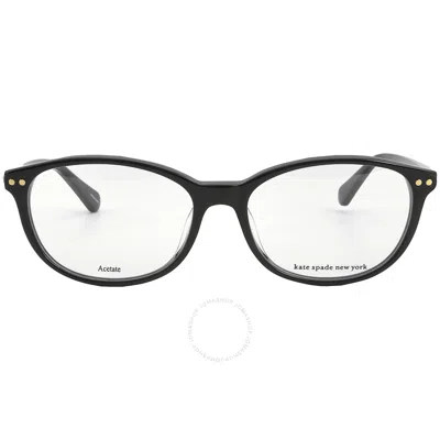 Kate Spade Demo Oval Ladies Eyeglasses Evangeline/f 0807 53 In Black