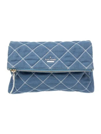 Pre-owned Kate Spade Denim Clutch In Blue