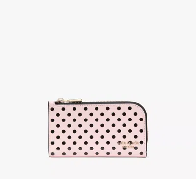 Kate Spade Devin Breezy Dot Small Slim Bifold Wallet In Black