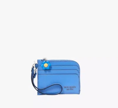 Kate Spade Devin Card Case Wristlet In Blue