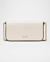 Kate Spade New York Devin Colorblocked Saffiano Leather Flap Chain Wallet In Timeless Taupe Multi