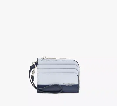 Kate Spade Devin Colorblocked Coin Card Case Wristlet In Pale Sapphirine