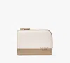Kate Spade Devin Colorblocked Small Compact Wallet In Timeless Taupe