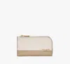 Kate Spade New York Devin Colorblock Saffiano Leather Bifold Wallet In Timeless Taupe