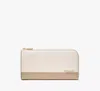 Kate Spade Devin Colorblocked Zip Around Continental Wallet In Timeless Taupe