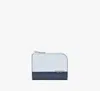 Kate Spade Devin Colorblocked Zip Card Case In Pale Sapphirine