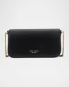 Kate Spade New York Devin Saffiano Flap Clutch In Black