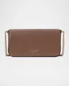 Kate Spade Devin Flap Leather Crossbody Bag In Incense