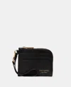 Kate Spade Devin Pebbled Leather Coin Card Case Wristlet In Black