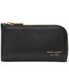 Kate Spade Devin Pebbled Leather Small Slim Bifold Wallet In Black