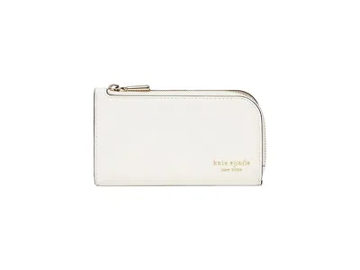 Kate Spade Devin Pebbled Leather Small Slim Bifold Wallet Wallet Handbags Cashew Milk: One Size In White