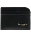 Kate Spade New York Devin Saffiano Leather Card Holder In Black