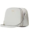 Kate Spade New York Devin Mini Saffiano Leather Double Zip Dome Crossbody In Stone Path