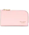 Kate Spade Devin Saffiano Leather Small Slim Bifold Wallet In Pastry Pink