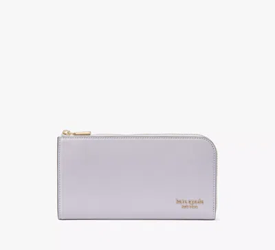 Kate Spade Devin Saffiano Leather Zip Around Continental Wallet In Lavender Cream