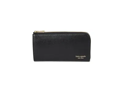 Kate Spade Devin Saffiano Leather Zip Around Continental Wallet Wallet Handbags Black: One Size