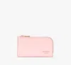 Kate Spade Devin Saffiano Leather Small Slim Bifold Wallet In Pastry Pink
