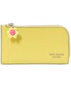 Kate Spade Devin Small Slim Leather Bifold Wallet In Yuzu Jam