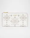 Kate Spade New York Devin Spade Flower Perforated Leather Zip Around Continental Wallet