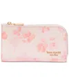 Kate Spade New York Devin Spring Pansies Zip Around Continental Wallet In Blush Cloud Multi