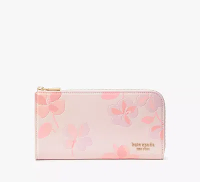KATE SPADE DEVIN SPRING PANSIES ZIP-AROUND CONTINENTAL WALLET