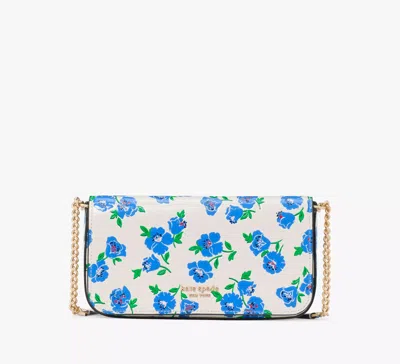 KATE SPADE DEVIN SPRINGTIME BLOOMS FLAP CHAIN WALLET
