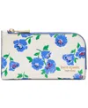 Kate Spade Devin Springtime Blooms Small Slim Bifold Wallet In Cream Multi