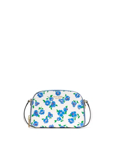 Kate Spade Devin Springtime Double Zip Dome Crossbody Handbag In Cream Multi