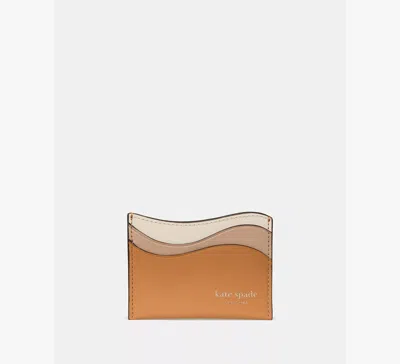 Kate Spade Devin Wavy Card Holder In Brown