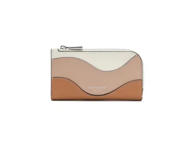 Kate Spade Devin Wavy Leather Small Bifold Wallet Wallet Handbags Garden Soil Multi: One Size