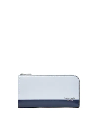 Kate Spade Devin Zip Around Continental Wallet In Pale Sapphirine Multi