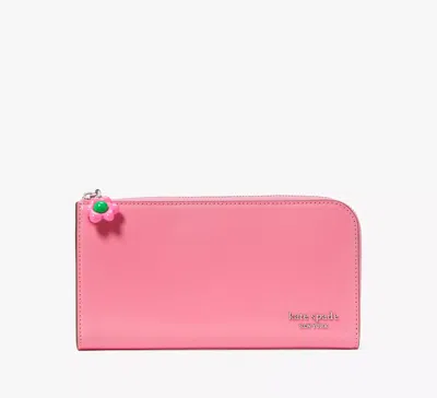 Kate Spade Devin Zip Around Continental Wallet In Pink