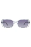 Kate Spade Dionna 52mm Polarized Gradient Rectangular Sunglasses In Gray