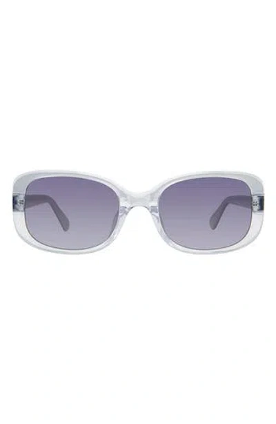 Kate Spade Dionna 52mm Polarized Gradient Rectangular Sunglasses In Gray