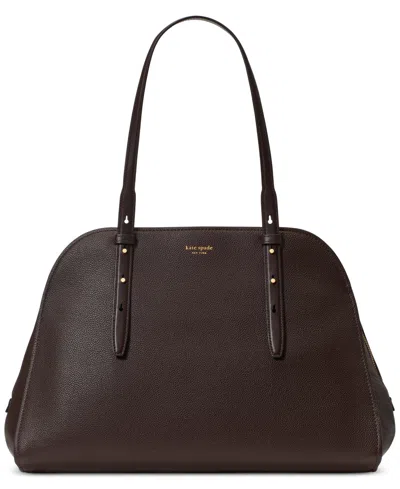 Kate Spade Do It All Pebbled Leather Maise Carryall In Brown