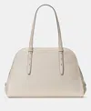 Kate Spade Do It All Pebbled Leather Maise Carryall Tote Bag In Neutral
