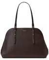 Kate Spade Do It All Pebbled Leather Maise Carryall Tote Bag In Brown