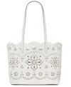 Kate Spade New York Do It All Spade Flower Perforated Fine Grain Leather Large Tote