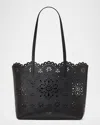 Kate Spade New York Do It All Spade Flower Perforated Fine Grain Leather Large Tote