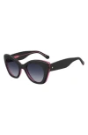 Kate Spade Dominica 49mm Gradient Rectangular Sunglasses In Brown