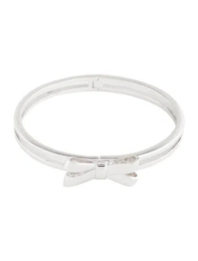 Pre-owned Kate Spade Double Bow Hinge Bangle Bracelet, 6.75" In Multi